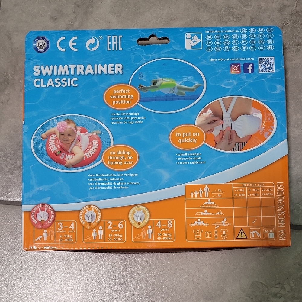 Fred Orange Swimtrainer Inflatable Swim Aid - Picture 2 of 2